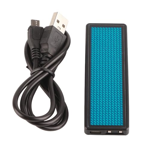 LED -Name Badge Scrolling Message Tag Chinese 4 Charakterzeichen Display mehrsprachige Abs Kunststoff Blau gelb weiß 93x30x6mm für Flughäfen Einkaufszentren Einkaufszentren (Blau) von plplaaoo