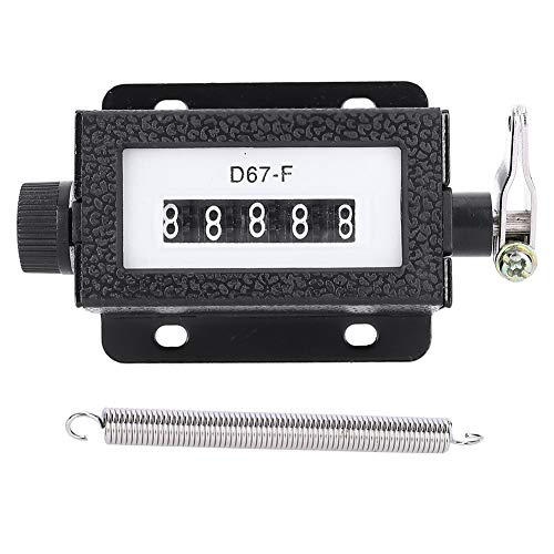 Mechanische 5 -stellige Ziehenzähler mit Rotary 0 99999 Angerufene manuelle Zählvorrichtung für Textilmaschinendruckindustrie Schwarzer Kunststoff 1pc von plplaaoo