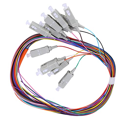Multimode-Glasfaser-Pigtail-Kabel, SC/UPC 62,5/125-Glasfaser-Pigtail-Kabel, 12-adriges Multimode-Carrier-Class-Level-Glasfaser-Pigtail-Kabel Mit PVC-Hülle Für Optische Glasfaser-Kommunikationssys von plplaaoo