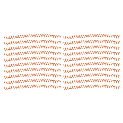 Spiralbindungsspule große Kapazität Premium Kunststoffbindung Kamm 13mm Durchmesser 20pcs für Büroklassenzimmerbibliothek (Orange) von plplaaoo