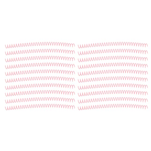 Spiralbindungsspule große Kapazität Premium Kunststoffbindung Kamm 13mm Durchmesser 20pcs für Büroklassenzimmerbibliothek (Rosa) von plplaaoo