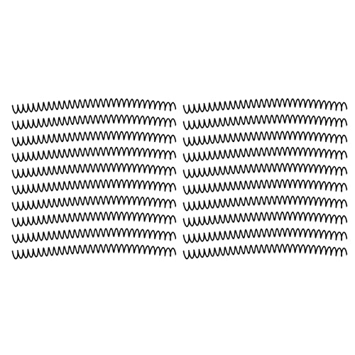 Spiralbindungsspule große Kapazität Premium Kunststoffbindung Kamm 13mm Durchmesser 20pcs für Büroklassenzimmerbibliothek (Schwarz) von plplaaoo