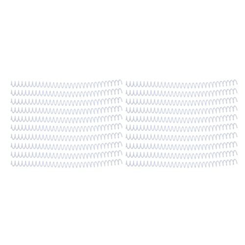 Spiralbindungsspule große Kapazität Premium Kunststoffbindung Kamm 13mm Durchmesser 20pcs für Büroklassenzimmerbibliothek (Weiß) von plplaaoo