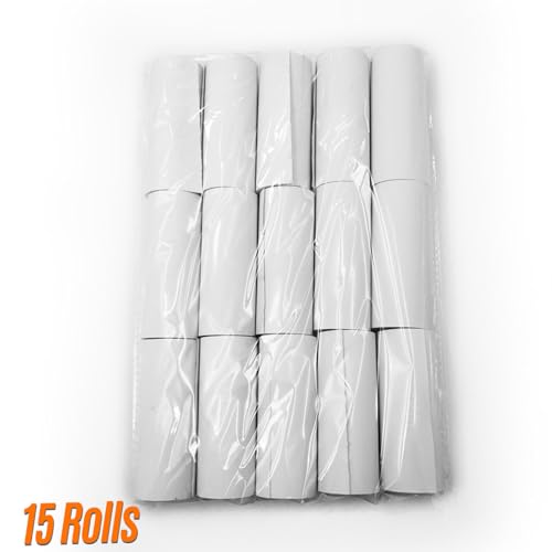 Thermalpapierrollen 80x30mm glattem weißen Quittungspapierrollen für Supermarktpos Quittungsdrucker 6 Rollen reines Holzzellstoff (15 Rollen) von plplaaoo