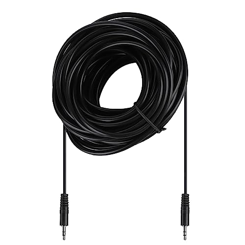 plplaaoo 3,5 mm Kupfer männlich bis männlich abgeschirmtes Audiokabel Hochwertiges Schallgetriebe für Lautsprecher und Headsets schwarz 10m 15m 20m 30m (15m/49,2 Fuß) von plplaaoo