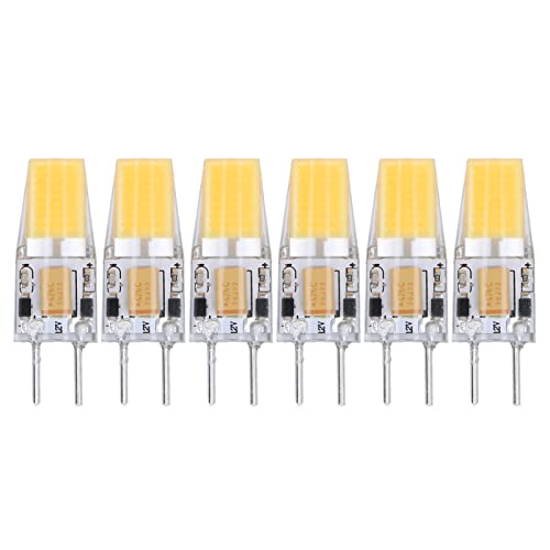 plplaaoo 6 Stück Gy6,35 Glühbirne 5 W AC Dc12 V Cob-Glühbirne Energiesparende Silikon-Deckenlampe, Warmweiß 2700 K-3000 K, 500 lm Lichtstrom-Silikon-Glühbirne, für Wohnzimmer (1,5 x 0,5 von plplaaoo