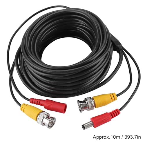 plplaaoo BNC -Video DC -Stromverlängerungskabel Hochwertiges haltbares wetterfestes Koaxkabel für CCTV -Systeme Gewerbliche Wohngebrauch Schwarz 5m 10 m 15 m 20m Optional (10 m) von plplaaoo