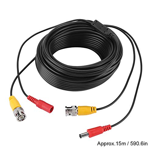 plplaaoo BNC -Video DC -Stromverlängerungskabel Hochwertiges haltbares wetterfestes Koaxkabel für CCTV -Systeme Gewerbliche Wohngebrauch Schwarz 5m 10 m 15 m 20m Optional (15 m) von plplaaoo