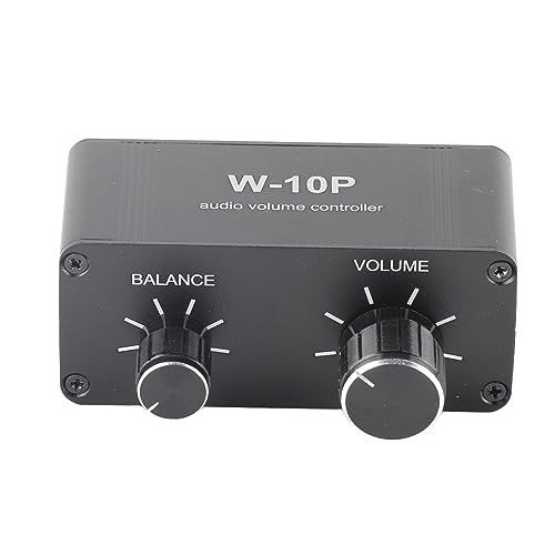 plplaaoo Mini Stereo Audio Volume Controller Stereo Audio Volumen Controller Kopfhörer -Lautstärkeregelung mit Jack 3,5 mm Ausgang für alle Audiogeräte Aluminiumlegierschale 88 mm x 38 mm von plplaaoo