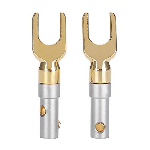 plplaaoo U Spade -Lautsprecher -Stecker Gold Plated Pure Copper Audio Screwg Fork Stecker Jackadapter für hochwertige Signalübertragung in Heimkinosystemen 2PCs plplaaoo U Spade -Lautsprecher -Stecker Gold Plated Pure Copper Audio Screwg Fork Stecker Jackadapter für hochwertige Signalübertragung in Heimkinosystemen 2PCs von plplaaoo