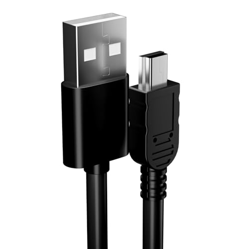 pluX Ladekabel für Garmin Navi, 2M Mini USB Ladekabel Kompatibel mit Garmin Sat Nav Ersatz Akku Ladegerät Blei Draht Daten für Satellitennavigation im Auto von pluX