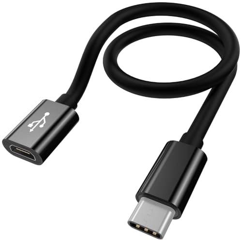 pluX USB-C-auf-Micro-USB-Kabel (Micro-USB auf Typ C) – funktioniert mit Kamera, Camcorder, SAT-NAV, Dashcam, Powerbank, tragbarer Lautsprecher, Handy, Tablet, eBook-Reader, tragbarer Festplatte und von pluX