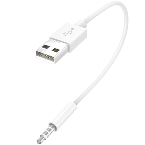 pluX USB-auf-3,5-mm-Klinkenkabel für iPod Shuffle (3. - 7. Generation), Synchronisieren und Laden von pluX