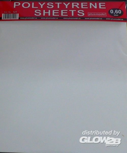 Polystyrene sheets 0,60mm (220x190mm) von plusmodel