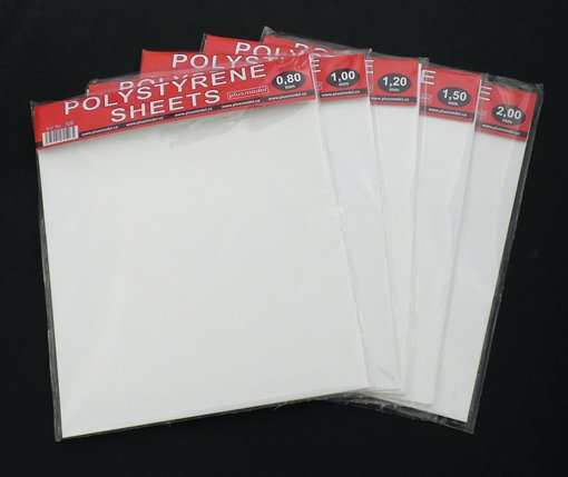 Polystyrene sheets big 2,0mm - 2 Platten - 220 x 190mm von plusmodel