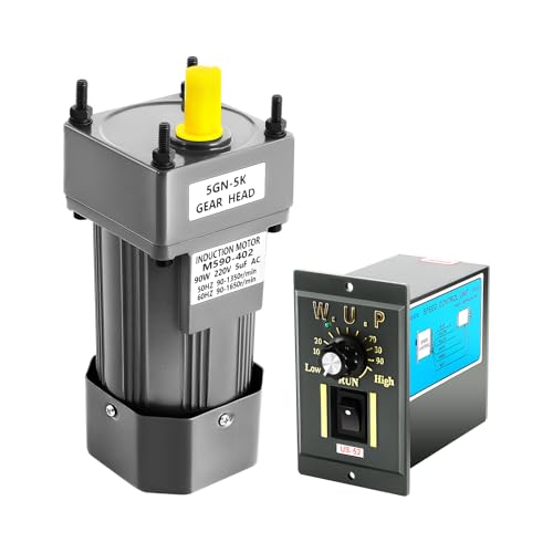Getriebemotoren, 90W 220V Getriebemotor Regelbar mit Regler, 0-90r/min, Drehmoment 3.8nm, Elektromotor für Schleifmaschinen, Fräsmaschinen Getriebemotoren, 90W 220V Getriebemotor Regelbar mit Regler, 0-90r/min, Drehmoment 3.8nm, Elektromotor für Schleifmaschinen, Fräsmaschinen von pochcicou