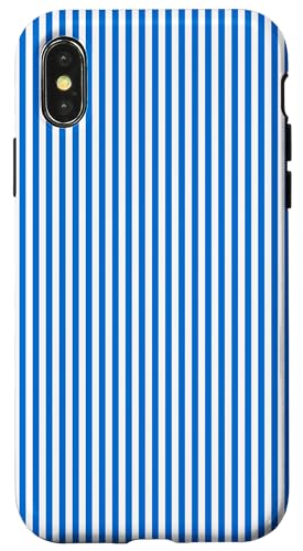 California True Blue Nadelstreifen mit West Coast Klarheit Hülle für iPhone X/XS von podartist