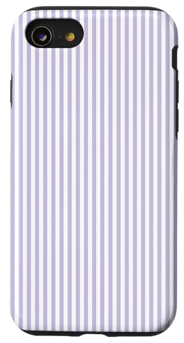 Französischer Lavendel Nadelstreifen in einem englischen Landgarten Hülle für iPhone SE (2020) / 7 / 8 von podartist