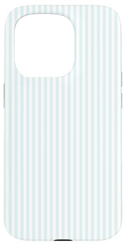 Minzcremefarbene Nadelstreifen in einem englischen Landgarten Hülle für iPhone 15 Pro von podartist