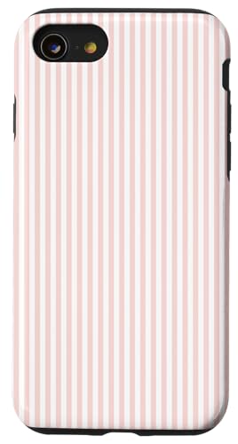 Puderrosa Nadelstreifen in einem englischen Landgarten Hülle für iPhone SE (2020) / 7 / 8 von podartist