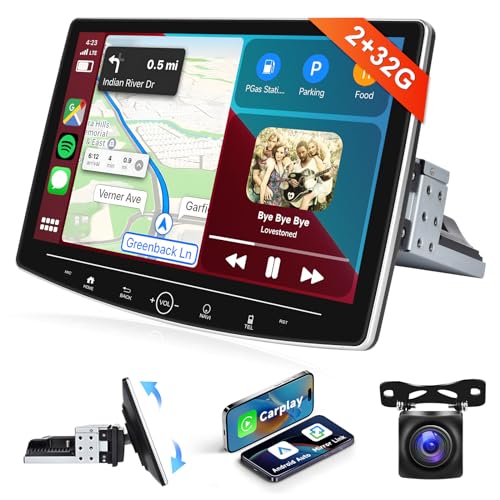 2+32G Podofo Android Autoradio 1Din Wireless Carplay mit Bildschirm 10'' Schwingen Andorid Auto HI-FI Sound FM RDS Radio Dual USB Mikrophon Autoradio mit AHD Rückfahrkamera DAB+ 2+32G Podofo Android Autoradio 1Din Wireless Carplay mit Bildschirm 10'' Schwingen Andorid Auto HI-FI Sound FM RDS Radio Dual USB Mikrophon Autoradio mit AHD Rückfahrkamera DAB+ von podofo