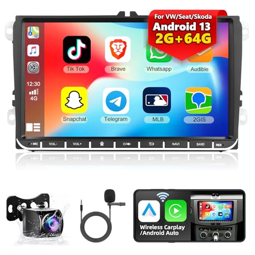 2+64G Android 13 Autoradio für VW mit Carplay Android Auto Podofo Touchscreen Bildschirm mit GPS Navigation WiFi Bluetooth HiFi USB FM RDS EQ Radio+CANBUS+Rückfahrkamera+MIC 2+64G Android 13 Autoradio für VW mit Carplay Android Auto Podofo Touchscreen Bildschirm mit GPS Navigation WiFi Bluetooth HiFi USB FM RDS EQ Radio+CANBUS+Rückfahrkamera+MIC von podofo