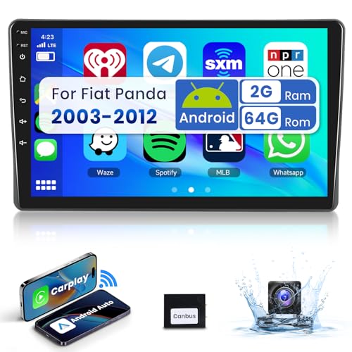 2+64G Podofo 9'' Autoradio 2 Din für FIAT Panda 2003-2012 Wireless Carplay Android Auto,Android 13 Radio mit Bluetooth HiFi RDS/FM Radio WiFi/GPS+IPS Touchscreen/AHD Rückfahrkamera/DVR/Canbus 2+64G Podofo 9'' Autoradio 2 Din für FIAT Panda 2003-2012 Wireless Carplay Android Auto,Android 13 Radio mit Bluetooth HiFi RDS/FM Radio WiFi/GPS+IPS Touchscreen/AHD Rückfahrkamera/DVR/Canbus von podofo