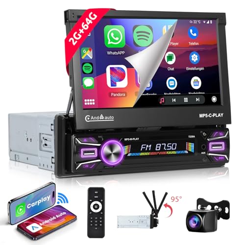 2G 64G Podofo Android Autoradio 1Din Mit 7'' Touchsreen Automatischer Bildschirm Wireless Carplay/Android Auto Bluetooth 5.1 FM/RDS 2USB/MIC/Typ c/AUX/Lenkradsteuerung mit AHD Rückfahrkamera 2G 64G Podofo Android Autoradio 1Din Mit 7'' Touchsreen Automatischer Bildschirm Wireless Carplay/Android Auto Bluetooth 5.1 FM/RDS 2USB/MIC/Typ c/AUX/Lenkradsteuerung mit AHD Rückfahrkamera von podofo