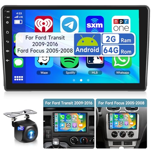 2G&64G 9" Android Autoradio Für Ford Transit 2009-2016/Ford Focus 2005-2008 mit Carplay Android Auto Wireless,Touchscreen Bluetooth HiFi/RDS/FM Radio,WiFi Navi/AHD Rückfahrkamera/CANBUS 2G&64G 9" Android Autoradio Für Ford Transit 2009-2016/Ford Focus 2005-2008 mit Carplay Android Auto Wireless,Touchscreen Bluetooth HiFi/RDS/FM Radio,WiFi Navi/AHD Rückfahrkamera/CANBUS von podofo