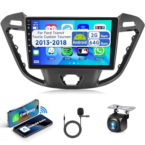 2G&64G 9" Android Autoradio Für Ford Transit Custom Tourneo 2013-2018 mit Wireless Carplay Android Auto,Touchscreen Bluetooth HiFi/RDS/FM Radio + WiFi Navi/AHD Rückfahrkamera/CANBUS 2G&64G 9" Android Autoradio Für Ford Transit Custom Tourneo 2013-2018 mit Wireless Carplay Android Auto,Touchscreen Bluetooth HiFi/RDS/FM Radio + WiFi Navi/AHD Rückfahrkamera/CANBUS von podofo
