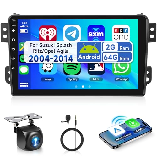 2G&64G 9" Android Autoradio Für Suzuki Splash Ritz/Opel Agila 2004-2014 mit Carplay Android Auto Wireless,Touchscreen Bluetooth HiFi/RDS/FM Radio,WiFi Navi/AHD Rückfahrkamera 2G&64G 9" Android Autoradio Für Suzuki Splash Ritz/Opel Agila 2004-2014 mit Carplay Android Auto Wireless,Touchscreen Bluetooth HiFi/RDS/FM Radio,WiFi Navi/AHD Rückfahrkamera von podofo