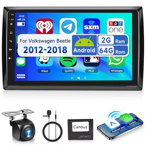 2G&64G 9" Android Autoradio Für VW Beetle 2012-2018 mit Carplay Android Auto Wireless,Touchscreen Bluetooth HiFi/RDS/FM Radio,WiFi Navi/AHD Rückfahrkamera/CANBUS 2G&64G 9" Android Autoradio Für VW Beetle 2012-2018 mit Carplay Android Auto Wireless,Touchscreen Bluetooth HiFi/RDS/FM Radio,WiFi Navi/AHD Rückfahrkamera/CANBUS von podofo