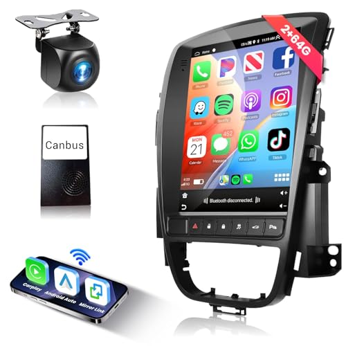 2G&64G Podofo 9.7’’ Autoradio 2 Din Für Buick Excelle XT GT/Opel Astra 2006-2014 Carplay Wireless Android Auto Bluetooth mit Bildschirm mit AHD Rückfahrkamera HI FI Bluetooth/RDS/FM Radio von podofo