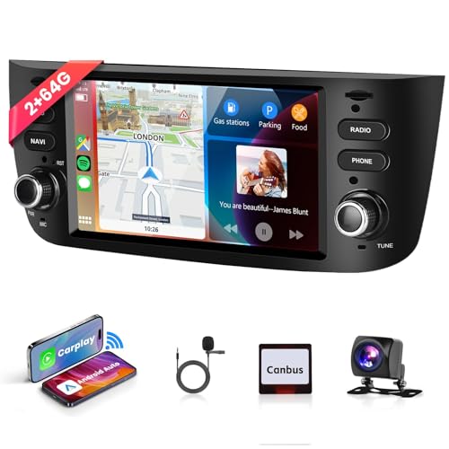 2G & 64G Podofo Autoradio Für FIAT Punto 2010-2016/Für FIAT Linea 2012-2015 Wireless Carplay Android Auto,6.2” Touchscreen Stereo Navi/WiFi mit AHD Rückfahrkamera GPS Bluetooth RDS/FM Radio/CANBUS 2G & 64G Podofo Autoradio Für FIAT Punto 2010-2016/Für FIAT Linea 2012-2015 Wireless Carplay Android Auto,6.2” Touchscreen Stereo Navi/WiFi mit AHD Rückfahrkamera GPS Bluetooth RDS/FM Radio/CANBUS von podofo