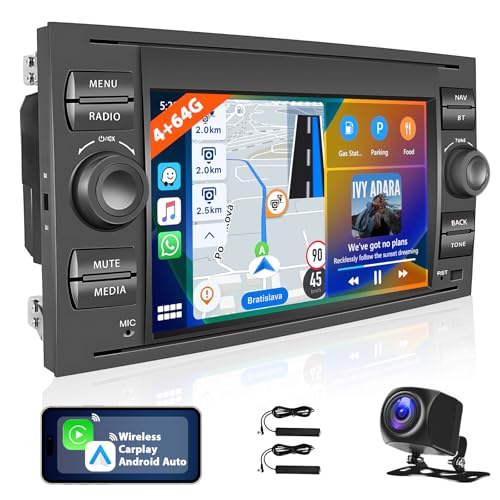 4+64G 8 Core Autoradio Navigation für Transit Fiesta Focus Galaxy, Podofo Wireless Carplay und Android Touchscreen Autoradio mit DSP HiFi Bluetooth RDS FM GPS WiFi USB SWC + AHD Rückfahrkamera 4+64G 8 Core Autoradio Navigation für Transit Fiesta Focus Galaxy, Podofo Wireless Carplay und Android Touchscreen Autoradio mit DSP HiFi Bluetooth RDS FM GPS WiFi USB SWC + AHD Rückfahrkamera von podofo