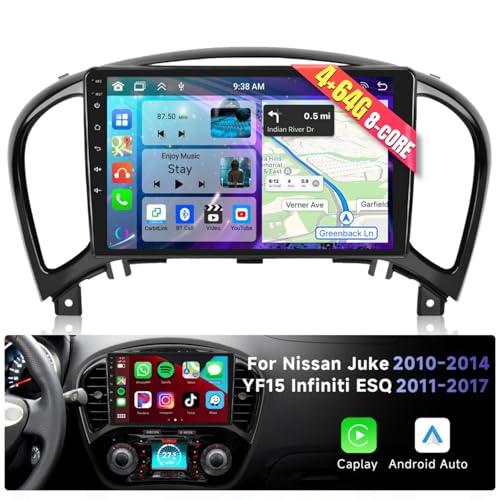 4G+64G 8-Core Podofo 9" Autoradio Bluetooth Für Nissan Juke J15 2010-2019/ YF15 Infiniti ESQ 2011-2017 Carplay Android Auto,WiFi GPS Navi HiFi/RDS/FM DSP,Android 13 Radio 2 din mit AHD Rückfahrkamera 4G+64G 8-Core Podofo 9" Autoradio Bluetooth Für Nissan Juke J15 2010-2019/ YF15 Infiniti ESQ 2011-2017 Carplay Android Auto,WiFi GPS Navi HiFi/RDS/FM DSP,Android 13 Radio 2 din mit AHD Rückfahrkamera von podofo