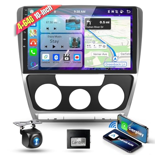 4G&64G 8-Core Podofo 10.1" Autoradio Bluetooth Für Skoda Octavia 2007-2013 Carplay Android Auto Wireless,WiFi GPS Navi HiFi/RDS/FM DSP,Android 13 Radio 2 din mit Touchscreen+AHD Rückfahrkamera 4G&64G 8-Core Podofo 10.1" Autoradio Bluetooth Für Skoda Octavia 2007-2013 Carplay Android Auto Wireless,WiFi GPS Navi HiFi/RDS/FM DSP,Android 13 Radio 2 din mit Touchscreen+AHD Rückfahrkamera von podofo