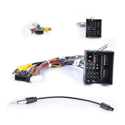 podofo 52 PIN Autoradio Kabelbaum Adapter Kompatibel mit VW Skoda Golf Touran Passat B6 Jetta Polo Tiguan Strom/Lautsprecheranschluss für die Installation von Aftermarket Autoradios von podofo
