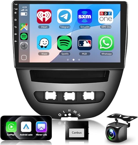 6G+128G Kabelloses Carplay-Autoradio für Peugeot 107/Citroen C1/Toyota Aygo mit 10,1 Zoll IPS-Touchscreen, Podofo Android 13 Radio, 8 Core, Android Auto/BT/WiFi/Mirror Link/GPS/DSP 6G+128G Kabelloses Carplay-Autoradio für Peugeot 107/Citroen C1/Toyota Aygo mit 10,1 Zoll IPS-Touchscreen, Podofo Android 13 Radio, 8 Core, Android Auto/BT/WiFi/Mirror Link/GPS/DSP von podofo