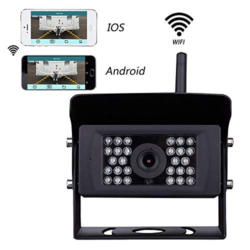 Digital WiFi Rückfahrkamera wasserdichte Nachtsicht mit Backup-Linie Monitor Kit kompatibel,Podofo Backup-AutoKameramit iPhone/iPad und Android für Trailer, RV, Trucks von podofo