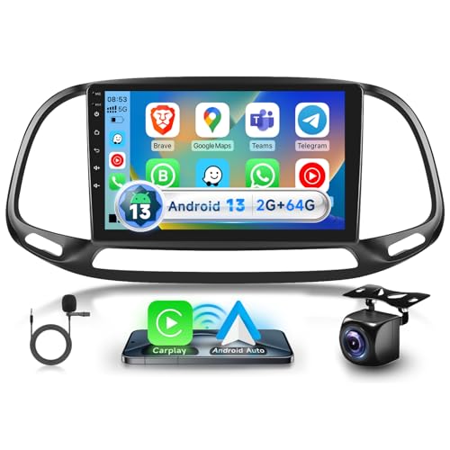 Podofo 2G+64G Autoradio für FIAT Doblo 2015-2019, 9 Zoll Touchscreen Android 13.0 Radio mit Kabellosem Carplay Android Auto DSP BT GPS Spiegel FM RDS USB Rückfahrkamera Podofo 2G+64G Autoradio für FIAT Doblo 2015-2019, 9 Zoll Touchscreen Android 13.0 Radio mit Kabellosem Carplay Android Auto DSP BT GPS Spiegel FM RDS USB Rückfahrkamera von podofo
