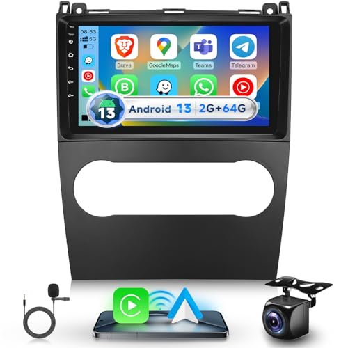 Podofo 2G+64G Autoradio für Mercedes-Benz B-Class/A-Class 2008-2011, 9 Zoll Touchscreen Android 13.0 Radio mit Kabellosem Carplay Android Auto DSP BT GPS Spiegel FM RDS USB Rückfahrkamera Podofo 2G+64G Autoradio für Mercedes-Benz B-Class/A-Class 2008-2011, 9 Zoll Touchscreen Android 13.0 Radio mit Kabellosem Carplay Android Auto DSP BT GPS Spiegel FM RDS USB Rückfahrkamera von podofo