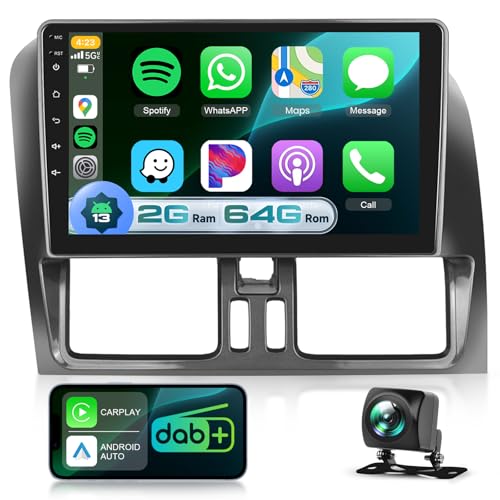 Podofo 2G+64G Autoradio für Volvo XC60 2008-2013, 9 Zoll Touchscreen Android 13.0 Radio mit Kabellosem Carplay Android Auto DSP BT GPS Spiegel FM RDS USB Rückfahrkamera Podofo 2G+64G Autoradio für Volvo XC60 2008-2013, 9 Zoll Touchscreen Android 13.0 Radio mit Kabellosem Carplay Android Auto DSP BT GPS Spiegel FM RDS USB Rückfahrkamera von podofo