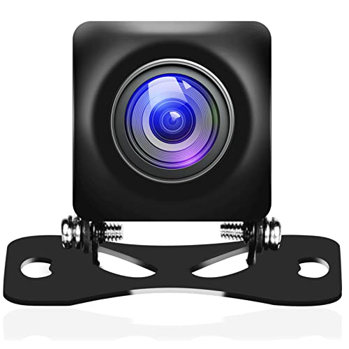 Podofo Auto Rückfahrkamera, AHD Rückfahrkamera Ultra HD Nachtversion wasserdichte Rückfahrkamera, 158° Weitsicht Auto Rückfahrkamera für Android Autoradio(P-Format) von podofo