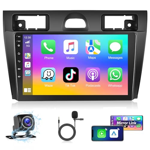 Podofo Autoradio für Ford Fiesta Mk VI Mk5 2006-2011 mit Carplay Android Auto, Android 13 2+64G 9''Touchscreen Radio mit Bluetooth,WiFi,GPS + Rückfahrkamera Podofo Autoradio für Ford Fiesta Mk VI Mk5 2006-2011 mit Carplay Android Auto, Android 13 2+64G 9''Touchscreen Radio mit Bluetooth,WiFi,GPS + Rückfahrkamera von podofo