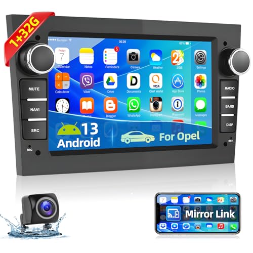 Podofo Autoradio für Opel Astra Antara Vectra Corsa Zafira Meriva Vivaro Combo 7 Zoll Android Autoradio mit GPS Navigator, Unterstützt Bluetooth Spiegel-Link WiFi USB FM RDS + Rückfahrkamera von podofo