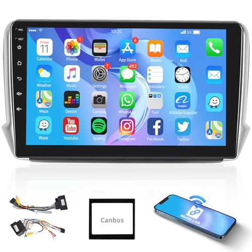 Podofo Autoradio für Peugeot 208/2008 2012-2018, 10.1" Touchscreen Android Radio mit Mirror Link, Bluetooth/GPS/WiFi/FM/RDS/SWC/USB/Canbus Podofo Autoradio für Peugeot 208/2008 2012-2018, 10.1" Touchscreen Android Radio mit Mirror Link, Bluetooth/GPS/WiFi/FM/RDS/SWC/USB/Canbus von podofo