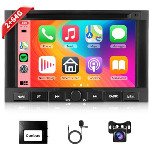 Podofo Carplay Autoradio für Peugeot 3008 5008 Partner/Citroen Berlingo 2010-2016, 7 Zoll Touchscreen Android 13 2G+64G Wireless Carplay&Android Auto Link spiegeln EQ Bluetooth GPS FM/RDS WiFi von podofo