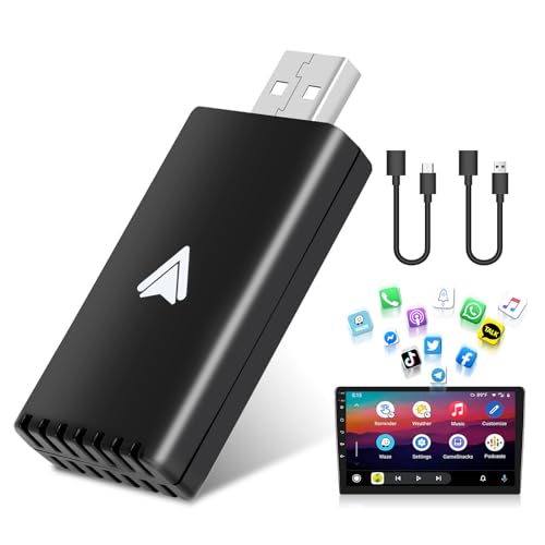 Podofo Wireless Android Auto Adapter, Android Auto Dongle für Original Kabelgebundene USB Autoradio Autos Konvertieren Sie Kabelgebundenes in Kabelloses Android Auto von podofo