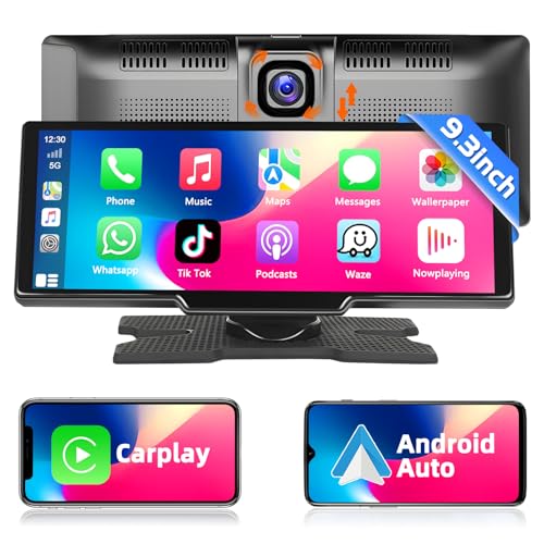 Podofo Wireless Apple Carplay Android Auto Tragbares Autoradio mit 9,3 Zoll Bildschirm Stereo mit Drahtlosem Carplay, Bluetooth, FM-Übertragung, 2 Split-Funktion, Fahrrekorder 7V-32V Podofo Wireless Apple Carplay Android Auto Tragbares Autoradio mit 9,3 Zoll Bildschirm Stereo mit Drahtlosem Carplay, Bluetooth, FM-Übertragung, 2 Split-Funktion, Fahrrekorder 7V-32V von podofo